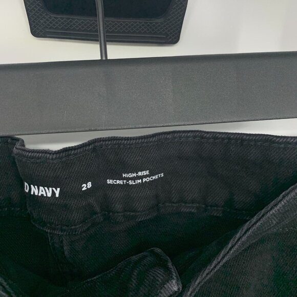 Old Navy Denim Skirt Black Jean Mini High Rise Button Down NWT - Picture 6 of 9